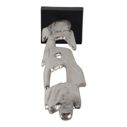 Lámpara de mesa de mármol Odina de 27 pulgadas, color negro y blanco