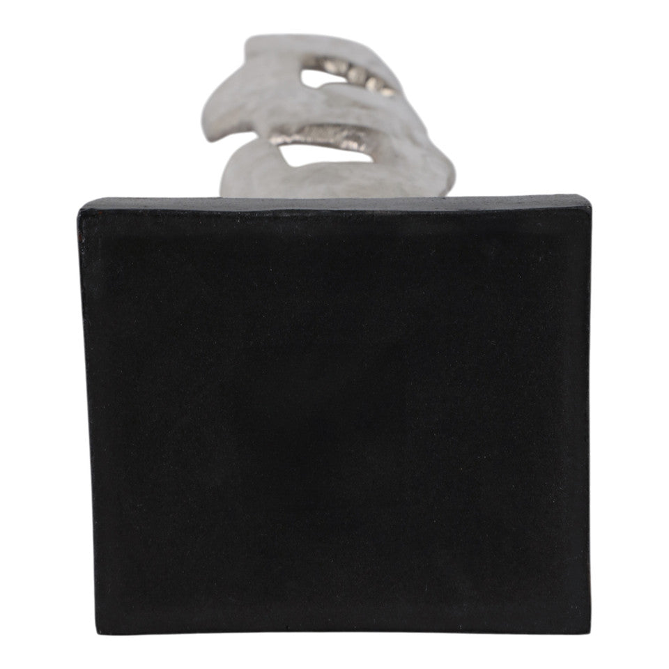 Lámpara de mesa de mármol Odina de 27 pulgadas, color negro y blanco