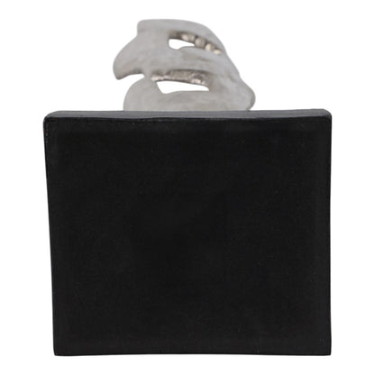 Lámpara de mesa de mármol Odina de 27 pulgadas, color negro y blanco