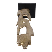Lámpara de mesa de mármol Odina de 27 pulgadas, color negro y blanco