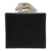 Lámpara de mesa de mármol Odina de 27 pulgadas, color negro y blanco