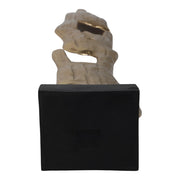 Lámpara de mesa de mármol Odina de 27 pulgadas, color negro y blanco