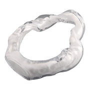 Lámpara de mesa de mármol Odina de 27 pulgadas, color negro y blanco
