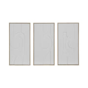 Bronsonshaw Set of 3 White Art 24"in