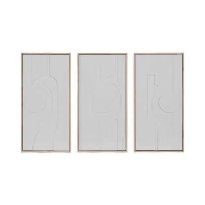 Bronsonshaw Set of 3 White Art 24"in