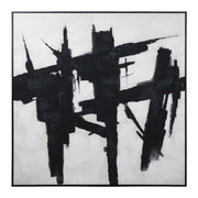 70X70" Mikun Blk/Wht Wall Art