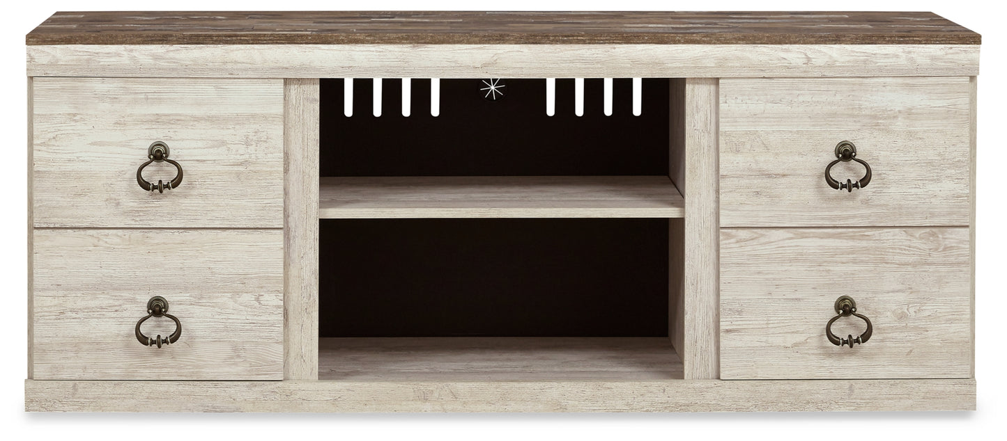 Willowton LG TV Stand w/Fireplace Option