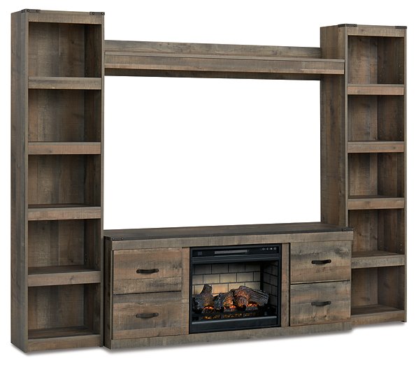 Trinell Entertainment Center with Electric Fireplace