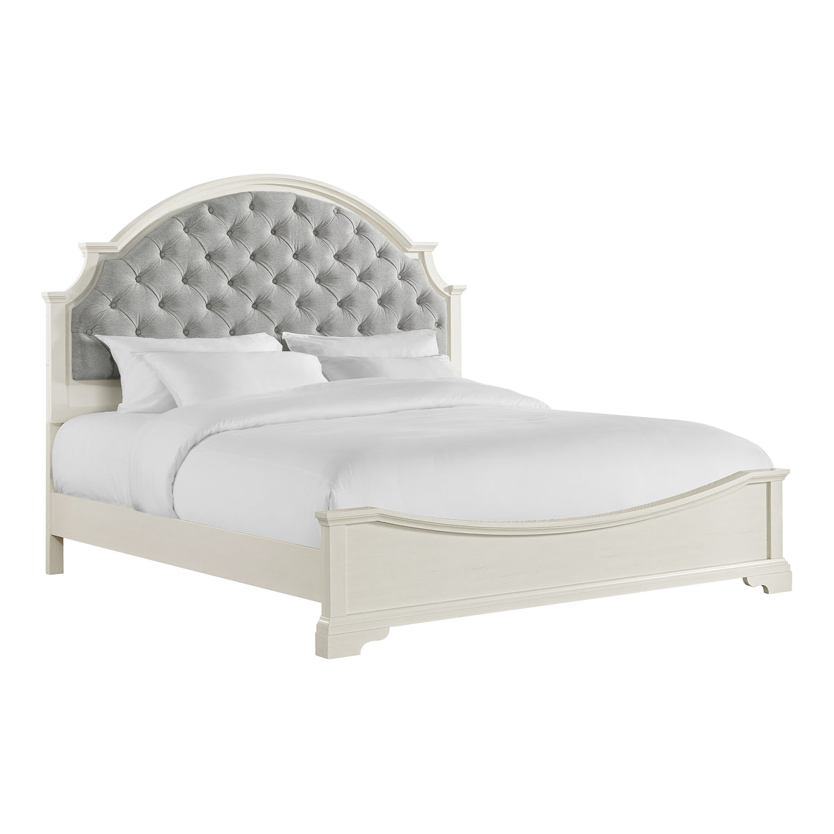 Eastwood Youth King Uph 5Pc Bedroom Set In Off-White