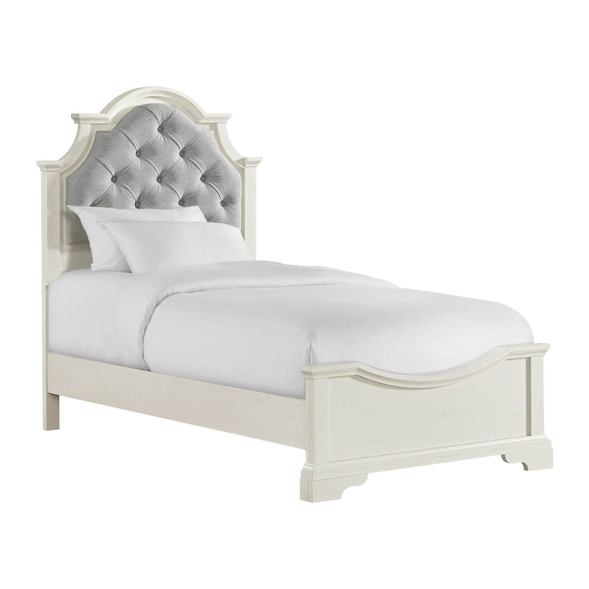 Eastwood Youth Twin Uph 5Pc Bedroom Set In Off-White