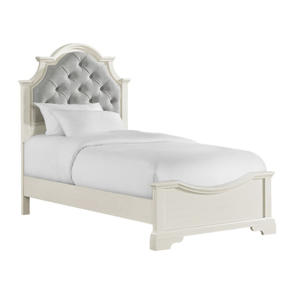 Eastwood Youth Twin UPH 3PC Bedroom Set in Off-White