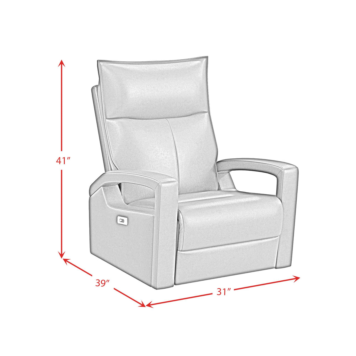 Eco P1 Recliner with Glider and Swivel in Del Mar Cream