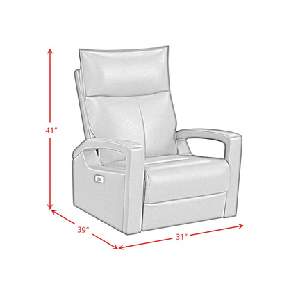 Eco P1 Recliner with Glider and Swivel in Del Mar Grey