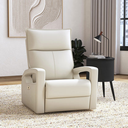 Eco P1 Recliner with Glider and Swivel in Del Mar Cream