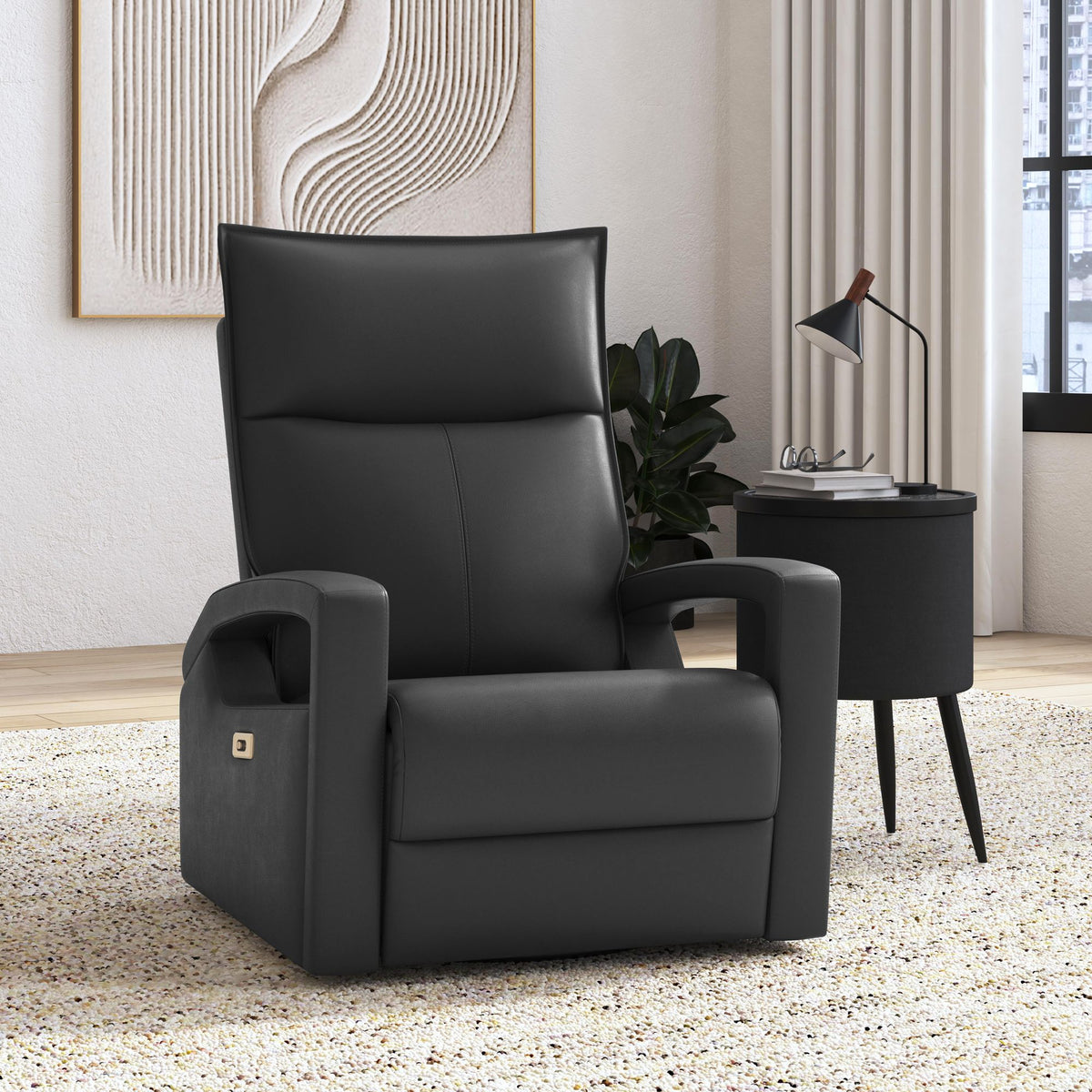 Eco P1 Recliner with Glider and Swivel in Del Mar Grey