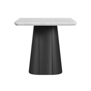 Edison End Table in White and Black