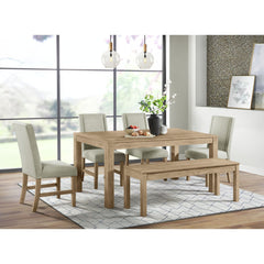 Eleanor Dining Side Chair with Heirloom Fabric in Brown (Set-2)