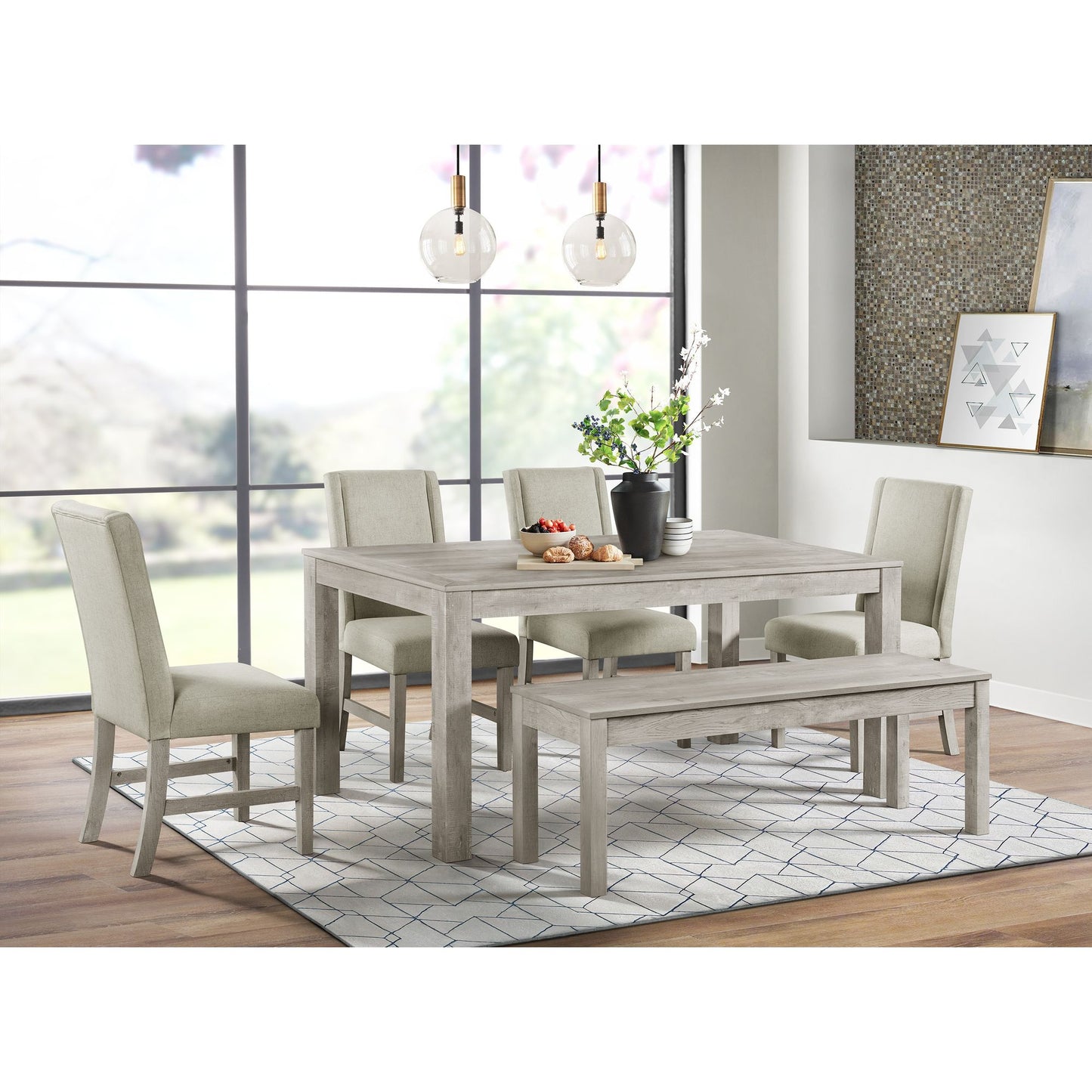 Eleanor Dining Bench in White