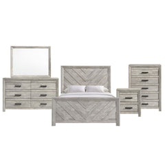 Eleanor Full Panel 5PC Bedroom Set in White