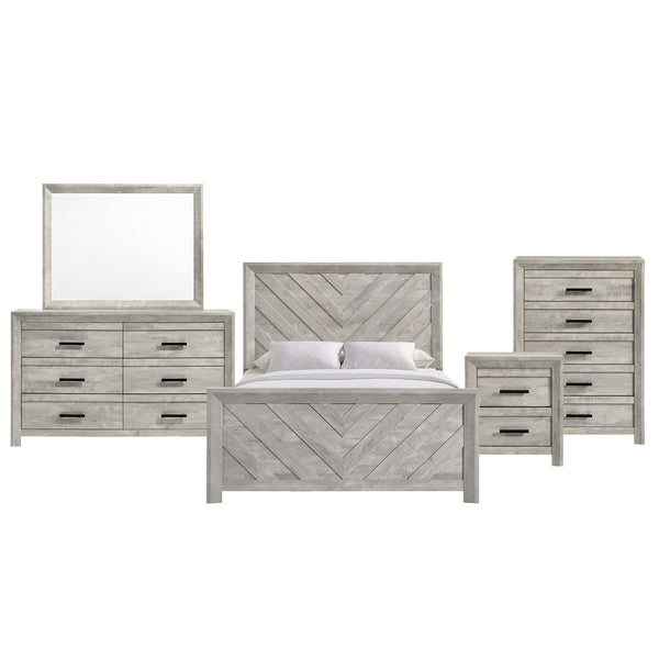 Eleanor Full Panel 5PC Bedroom Set in White