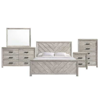 Eleanor King Panel 5PC Bedroom Set in White