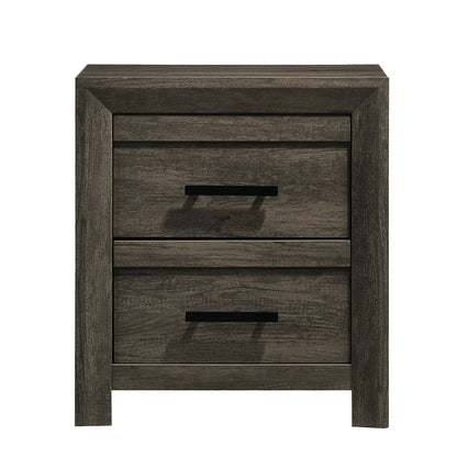 Eleanor 2-Drawer Nightstand in Mocha Grey