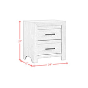 Eleanor 2-Drawer Nightstand in Mocha Grey