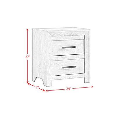 Eleanor 2-Drawer Nightstand in Mocha Grey