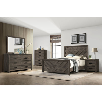 Eleanor 5-Drawer Chest in Mocha Grey