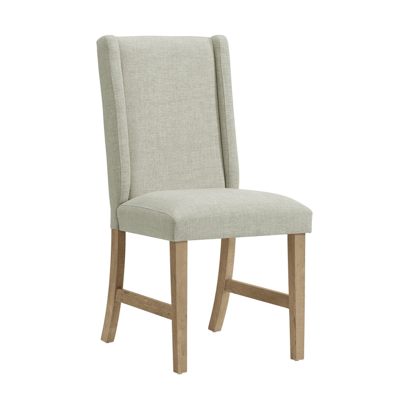 Eleanor Dining Side Chair with Heirloom Fabric in Brown (Set-2)