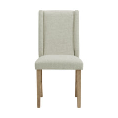 Eleanor Dining Side Chair with Heirloom Fabric in Brown (Set-2)