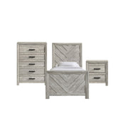 Eleanor Twin Panel 3PC Bedroom Set in White