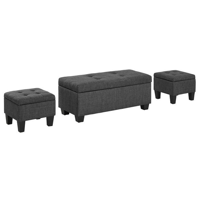 Ethan Storage Bench & Ottoman Set - Canales Furniture