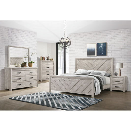Ellen Full Panel 3PC Bedroom Set in White