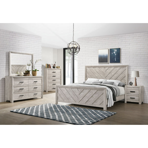 Ellen Full Panel 3PC Bedroom Set in White