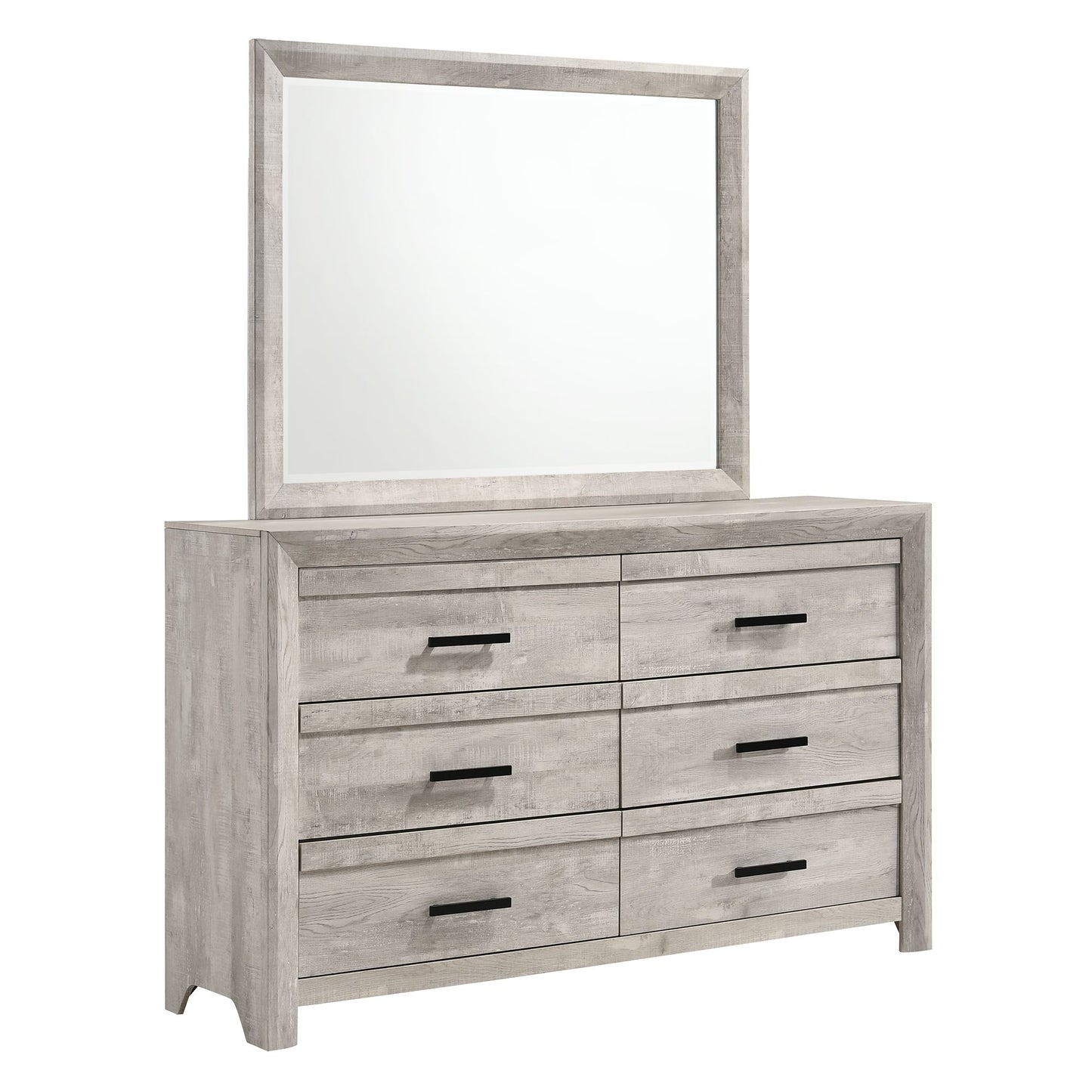 Ellen Dresser & Mirror Set White