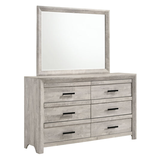 Ellen Dresser & Mirror Set White