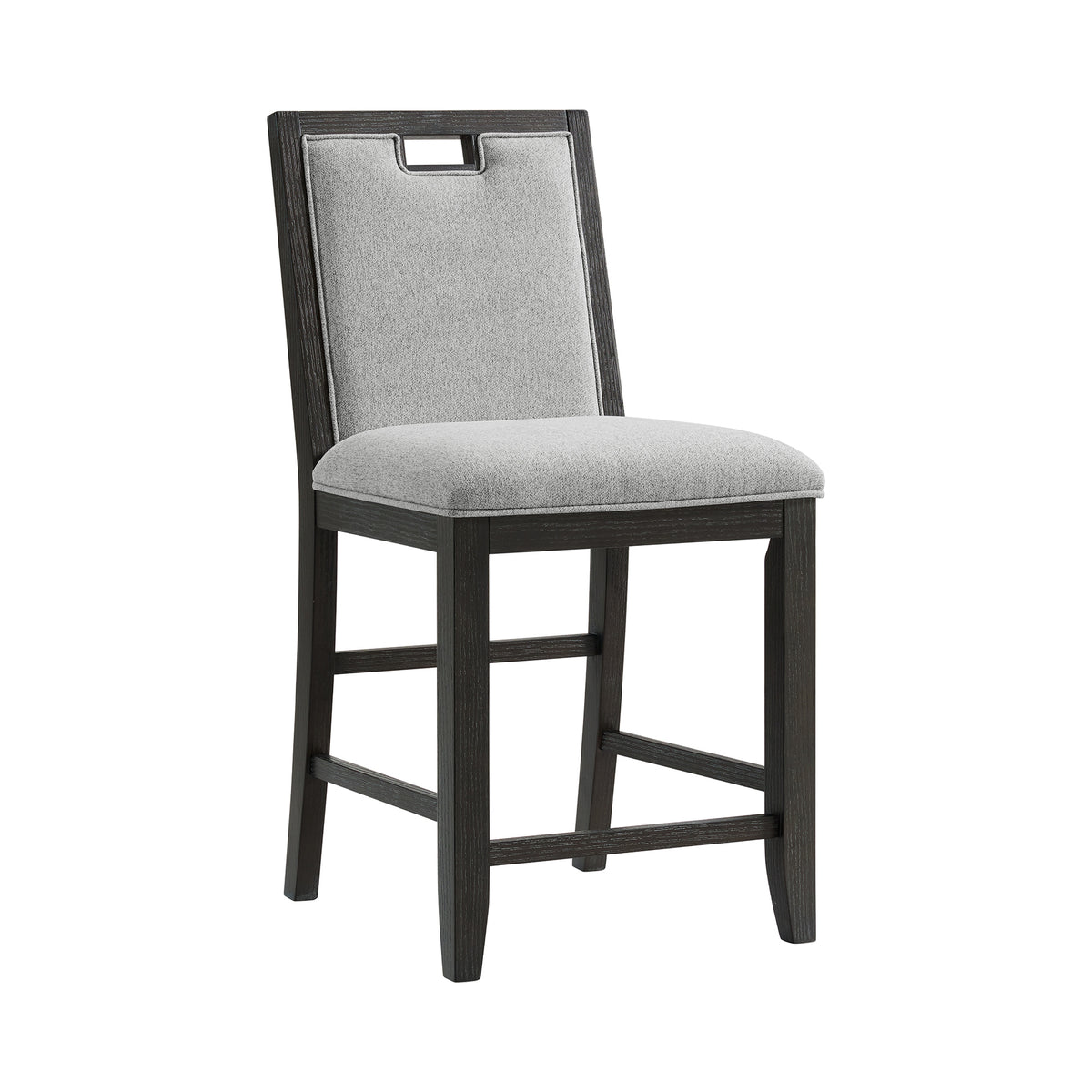 Elodie 8PC Counter Height Dining Set in Charcoal-Table, Six Chairs & Bench