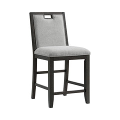 Elodie 8PC Counter Height Dining Set in Charcoal-Table, Six Chairs & Bench