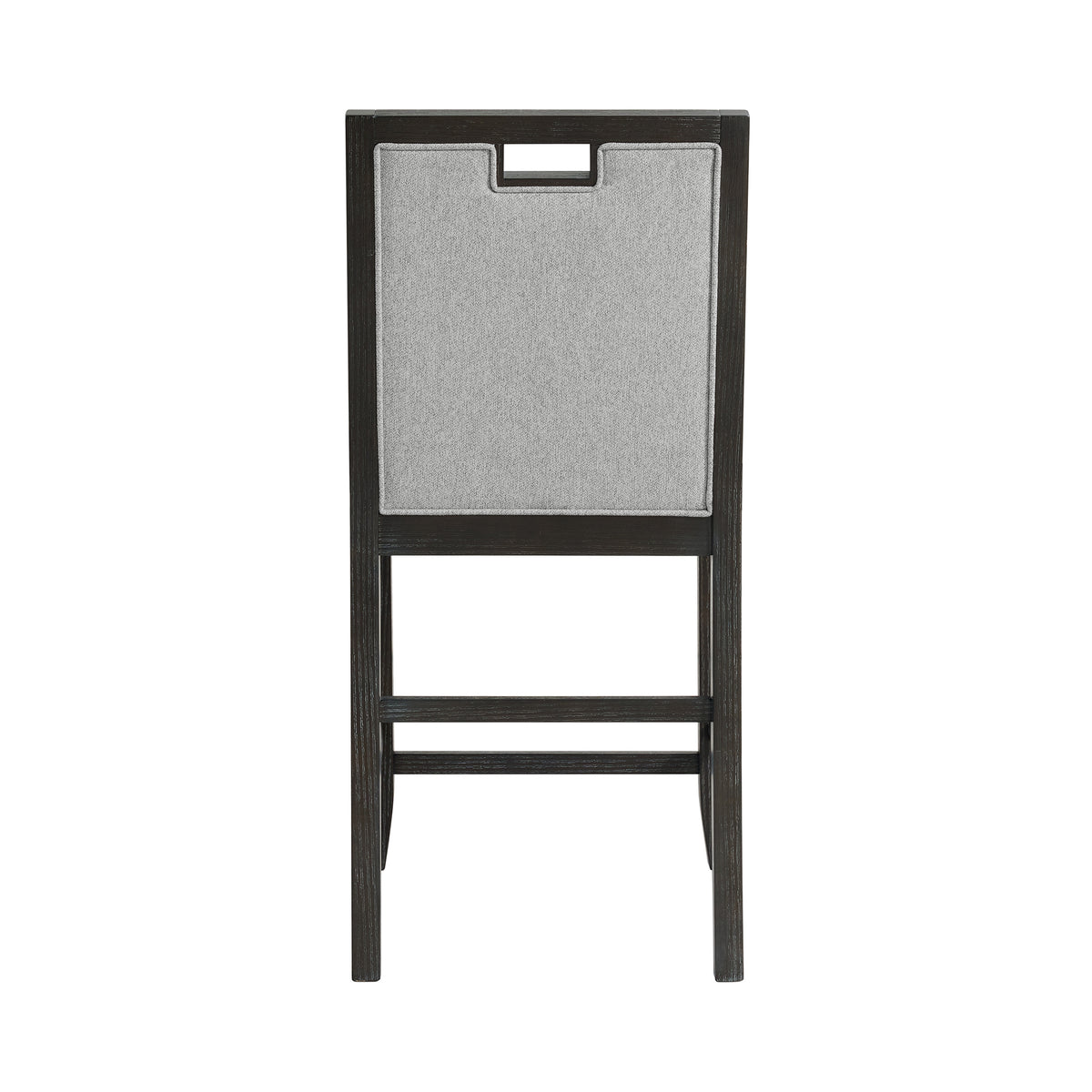 Elodie Counter Chair with Grey Fabric in Charcoal (Set of 2)
