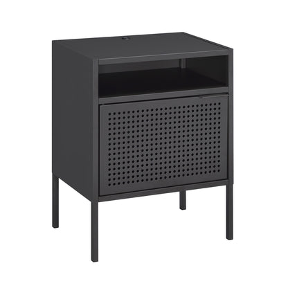 Ember Nightstand (C-1094) Grey Nightstand W/ Usb