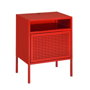 Ember Nightstand (C-1094) Red Nightstand W/ Usb
