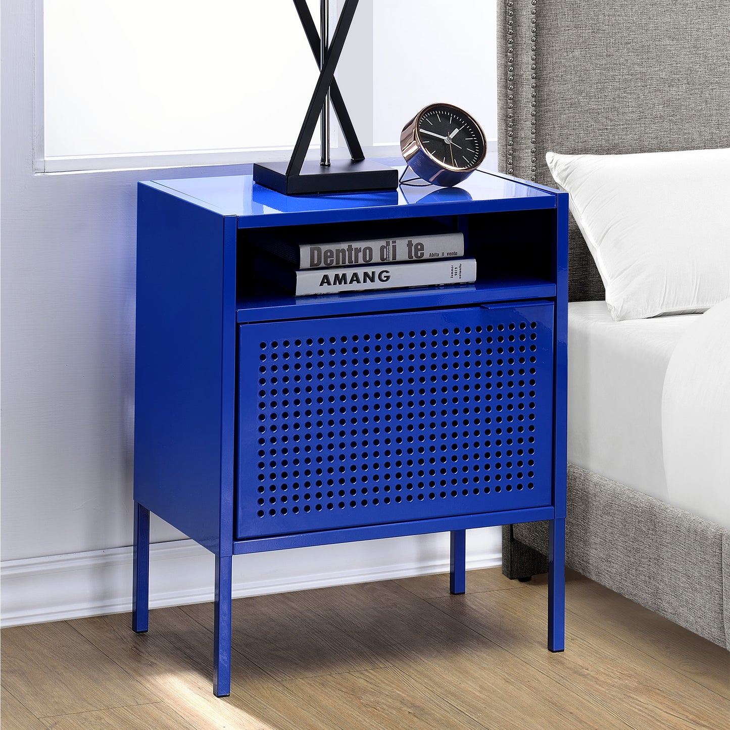 Ember Nightstand (C-1094) BLUE NIGHTSTAND W/ USB
