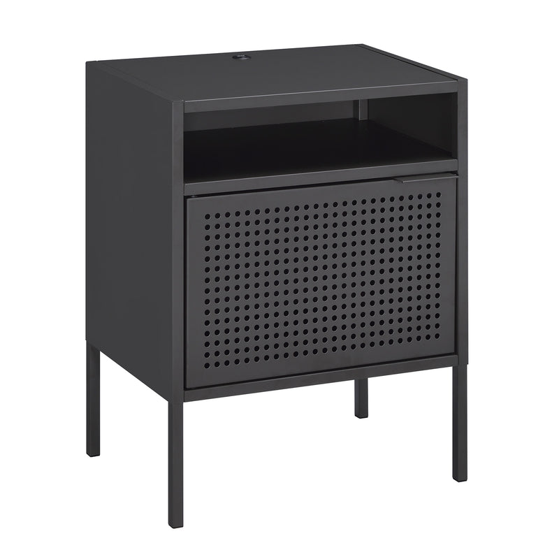 Ember Nightstand (C-1094) Grey Nightstand W/ Usb