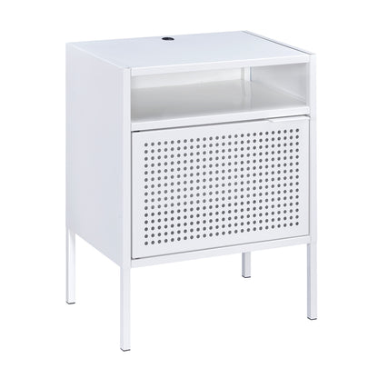 Ember Nightstand (C-1094) WHITE NIGHTSTAND W/ USB
