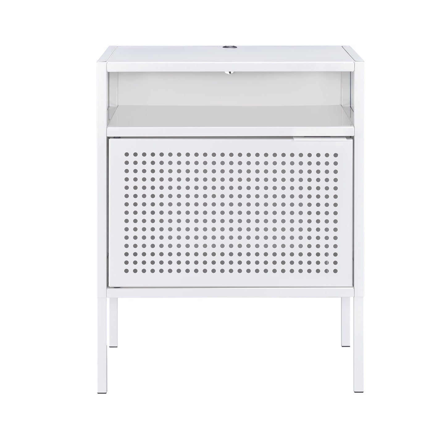 Ember Nightstand (C-1094) WHITE NIGHTSTAND W/ USB