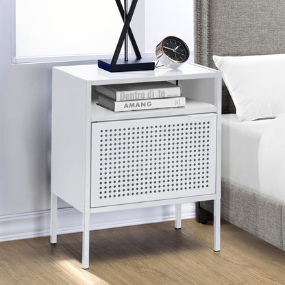 Ember Nightstand (C-1094) WHITE NIGHTSTAND W/ USB