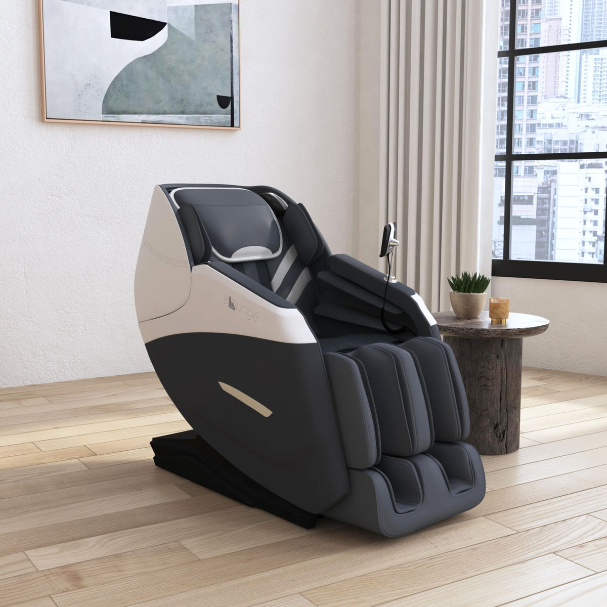Embrace Massage Chair In Charcoal Pu