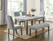 Emily White Marble Dining Table