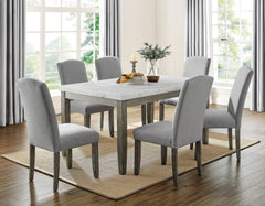 Emily White Marble Dining Table